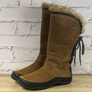 The North Face Tan Winter Boots with Faux Fur